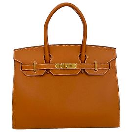 Hermès Birkin 30 Gold Hardware em couro Togo marrom Marrom Vermelho