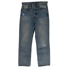 Jean Acne Studios Distressed en coton bleu Bleu