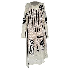 Stella Mc Cartney Robe midi Stella McCartney avec slogan brodé en polyamide multicolore Multicolore