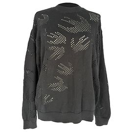Autre Marque MCQ Alexander Mcqueen Stricksweatshirt aus schwarzer Baumwolle Schwarz
