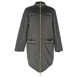 Love Moschino Zip-Up Coat in Black Polyester Black