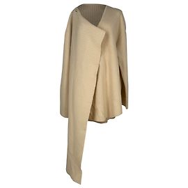 Pull en maille drapée Totême en laine crème Blanc Écru