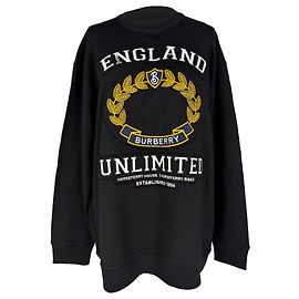 Burberry England Unlimited Sweatshirt aus schwarzer Baumwolle Schwarz