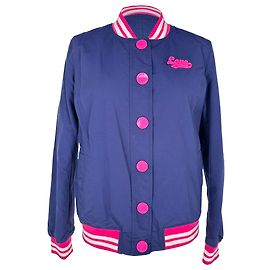 Love Moschino Bomber Jacket in Navy Blue Polyester Blue Navy blue