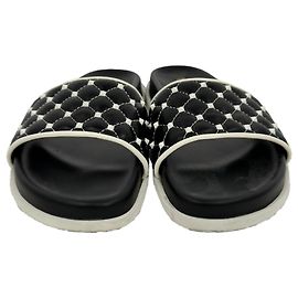 Red Valentino Valentino Garavani Rockstud Slides in Black Leather Black