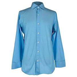 Tom Ford Button-Down-Hemd aus blauer Baumwolle Blau