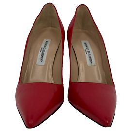 Manolo Blahnik BB 105 Pumps mit Absatz aus rotem Leder Rot