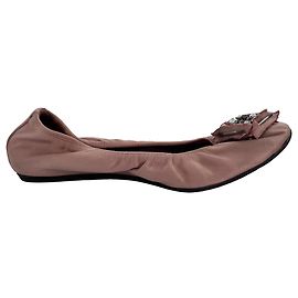 Sapatilhas de ballet decoradas em cetim rosa Lanvin Rosa