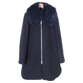 Chloé Casaco 2way de lã e shearling Chloe Azul Azul marinho