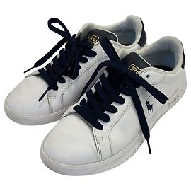 Baskets en cuir Polo Ralph Lauren HRT CT II Blanc