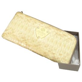 Autre Marque Portefeuille long ATAO limo Python Beige