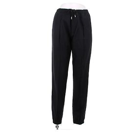 Dior Marineblaue Wollhose mit elastischem Bund Marineblau