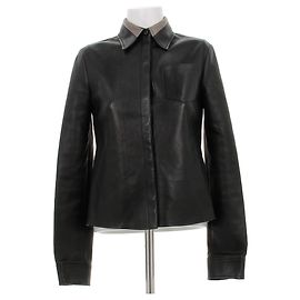 Fendi Lederjacke Schwarz Schwarz