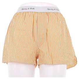 Autre Marque Short laranja às riscas Laranja