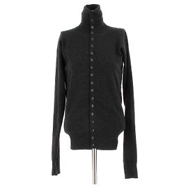 Lemaire Strickjacke aus Wolle dunkelgrau Grau