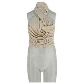 Autre Marque Top drapé à nouer CHERIE Beige Beige