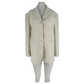 Autre Marque Weißer Blazer mit Streifen Weiß