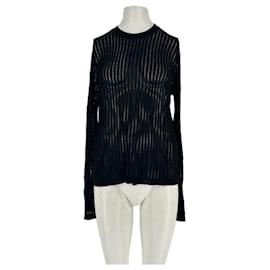 Autre Marque Pull HEDORA halbtransparent Schwarz