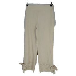 Pantalones Fausto SéZane Beige de Algodón Beige
