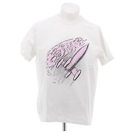 Ganni Camiseta blanca estampada Blanco