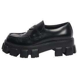 Prada Mocassins à plateforme noirs - taille UK 7.5 Noir