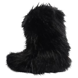 Céline Schwarze Kunstpelzstiefel - Größe UK 9 Schwarz