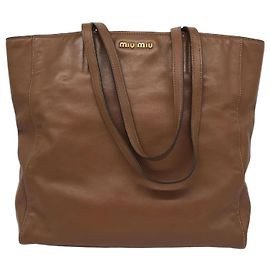 Miu Miu Borsa shopper Vitello marrone Marrone