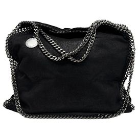 Stella Mc Cartney Black Falabella three-chain tote bag Black