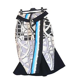 Peter Pilotto Grey jaquard midi skirt - size Other