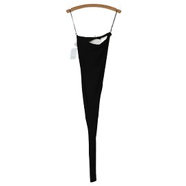 Courreges Schwarzes Jersey-Oberteil mit einem Ärmel - Größe XS Schwarz