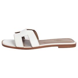 Hermès Sandales Oran blanches - taille EU 40 (UK 7) Blanc
