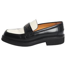Christian Dior Mocassins contraste noir et blanc - taille EU 39 Noir
