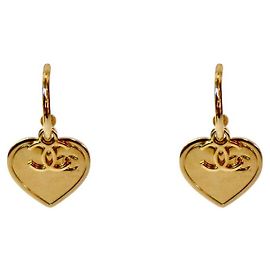 Chanel Orecchini Heart CC Gold D'oro