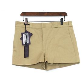 Prada Shorts de triângulo em algodão gabardine marrom para mulher Marrom