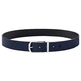 Louis Vuitton Reversible Monogram Belt Navy Black Blue