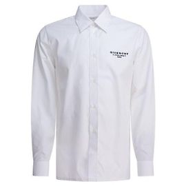 Givenchy Popeline-Hemd mit Stempelprint Weiß