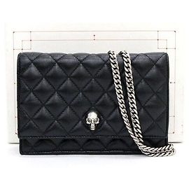 Alexander Mcqueen Borsa a Spalla e Borsa a Tracolla con Catena Skull Nero