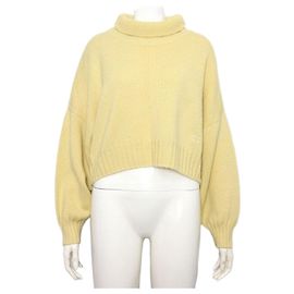 Céline Pull en maille à col montant en cachemire pour femme Doré