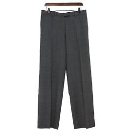 Miu Miu Gray Check Wool Low-Rise Women Pants Brown
