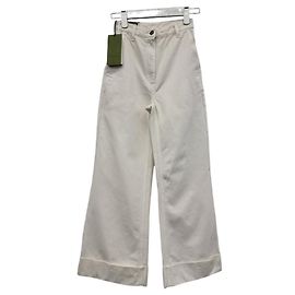 Gucci Pantalones anchos de algodón Multicolor