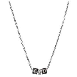 Dior Colar Cubic Cube CD Prata Prata