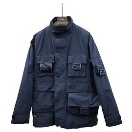 Fendi Technical Cotton Bomber Jacket Black