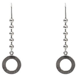 Gucci Round Drop Silver Earrings Silvery