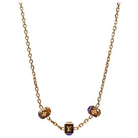 Louis Vuitton Cubic Cube Gold Halskette Golden