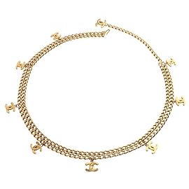 Chanel Gold CC Drop Double Chain Belt Golden