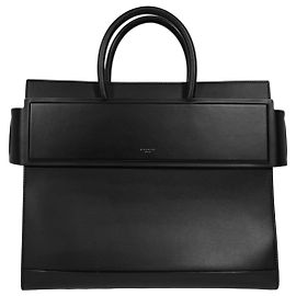 Givenchy Borsa a tracolla Horizon in pelle da donna, taglia Medium, Nero Nero