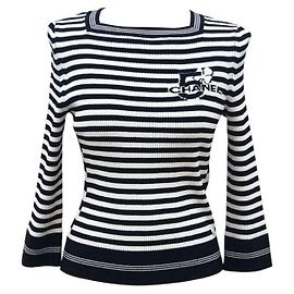 Chanel Gestreickte Strickware Mehrfarben