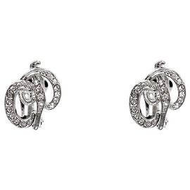 Dior Pendientes Cubic CD Silver Plata