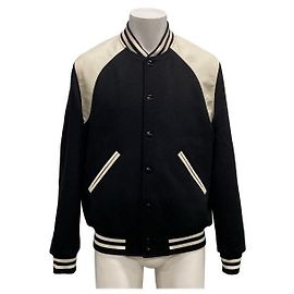 Céline Classic Teddy Jacket in Textured Wool Black
