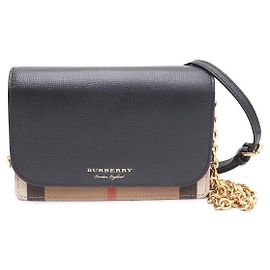 Burberry Bolsa de Ombro com Corrente Hampshire e Bolsa Transversal Preto
